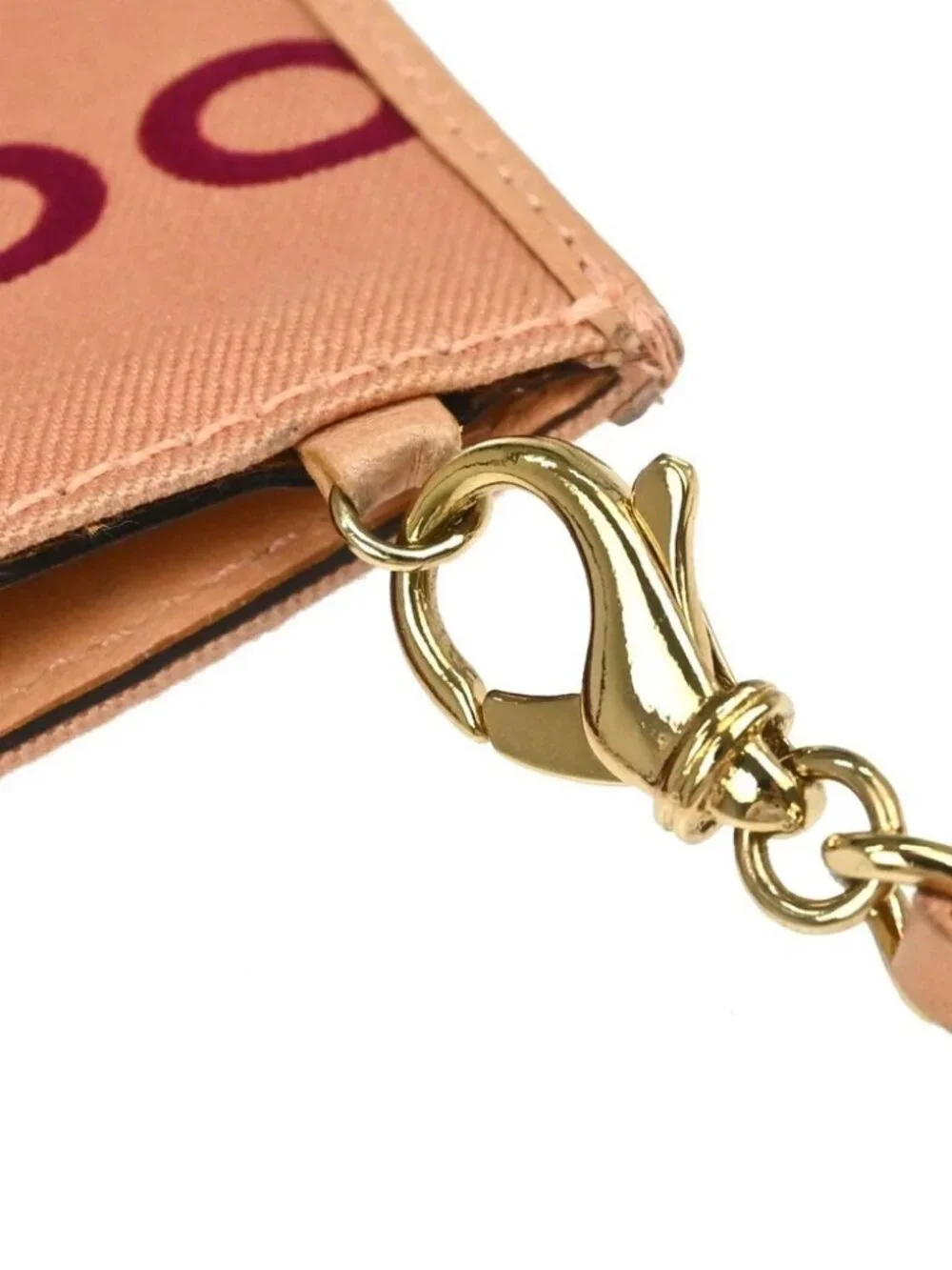 Chanel Pink Canvas COCO Chain Handbag